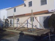 Before a completed custom deck building project in the Ocean City, NJ area