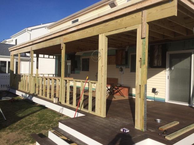 A recent custom made decks job in the Ocean City, NJ area