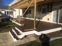 A recent custom deck building job in the Ocean City, NJ area