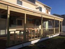 A recent custom deck builder job in the Ocean City, NJ area