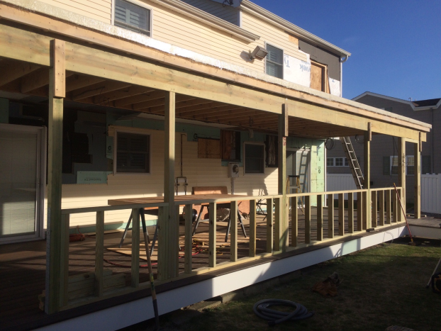 A recent custom deck builder job in the Ocean City, NJ area